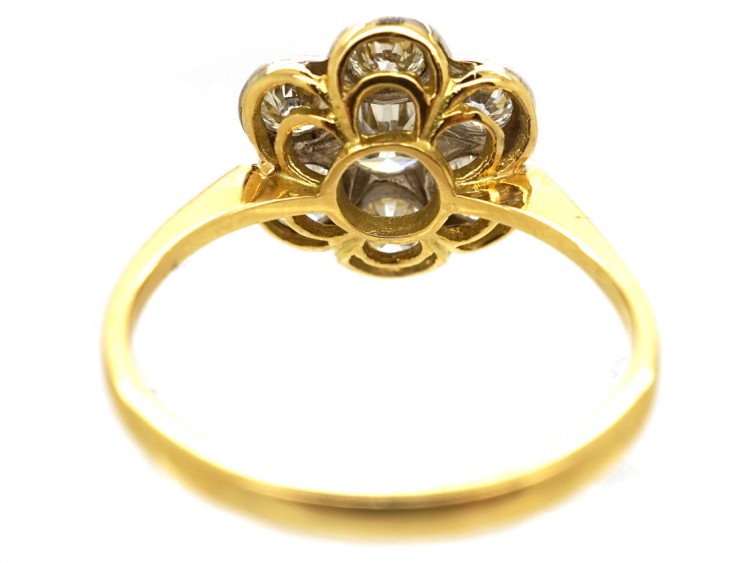 Austrian 14ct White Gold Diamond Cluster Ring
