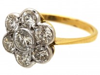 Austrian 14ct White Gold Diamond Cluster Ring