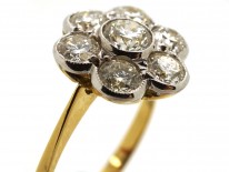 Austrian 14ct White Gold Diamond Cluster Ring