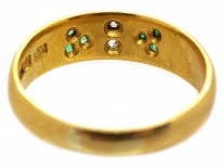 Victorian 18ct Gold, Emerald & Diamond Ring