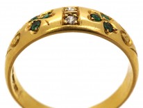 Victorian 18ct Gold, Emerald & Diamond Ring