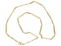 Edwardian 9ct Gold Chain With Box Design Detail