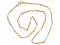 9ct Gold Chain With Tube Design Detail