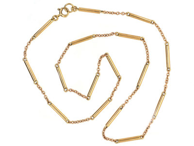 9ct Gold Chain With Tube Design Detail