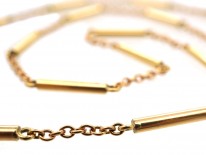 9ct Gold Chain With Tube Design Detail