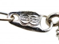 Sapphire & Diamond Drop Pendant on 18ct White Gold Chain