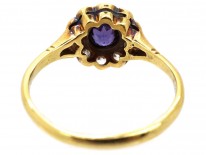Edwardian Amethyst & Diamond Cluster Ring