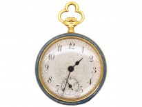 Edwardian 18ct Gold, Rose Diamond & Odenile Enamel & Watch