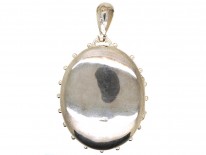 Victorian Silver & Gold Overlay Flower Basket Locket