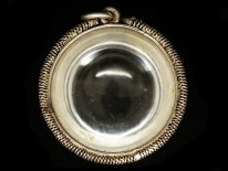 Victorian Silver Double Snake ​& Rock Crystal Round Pendant