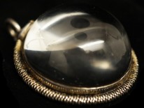 Victorian Silver Double Snake ​& Rock Crystal Round Pendant