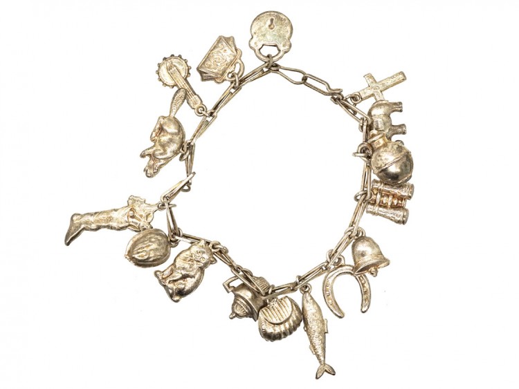 Silver Multi Charm Bracelet