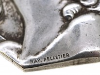Art Deco Silver Plated Pendant by Ray Pelletier