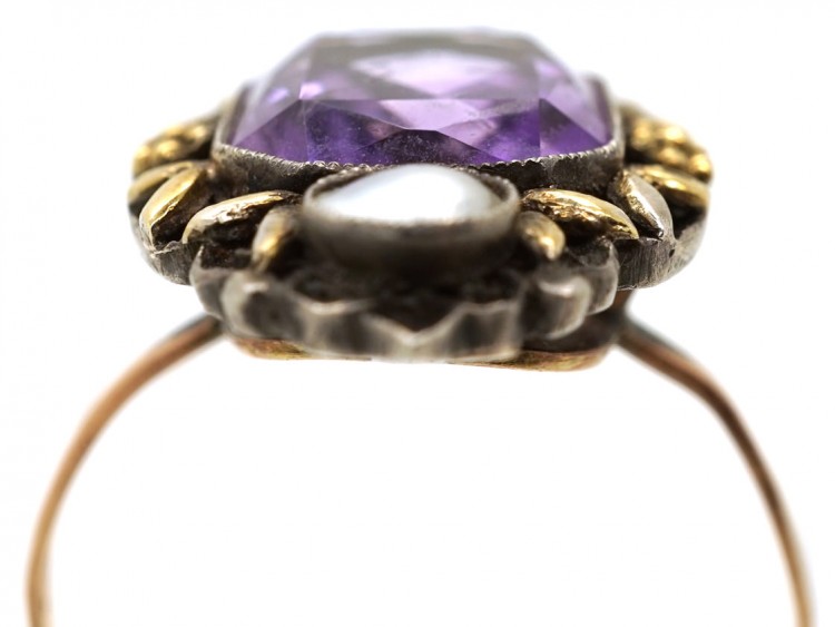 Amethyst Pearl Arts & Crafts Ring