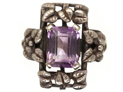 Bernard Instone Silver Amethyst Ring