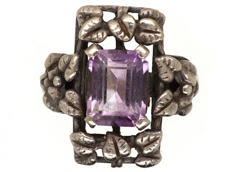Bernard Instone Silver Amethyst Ring