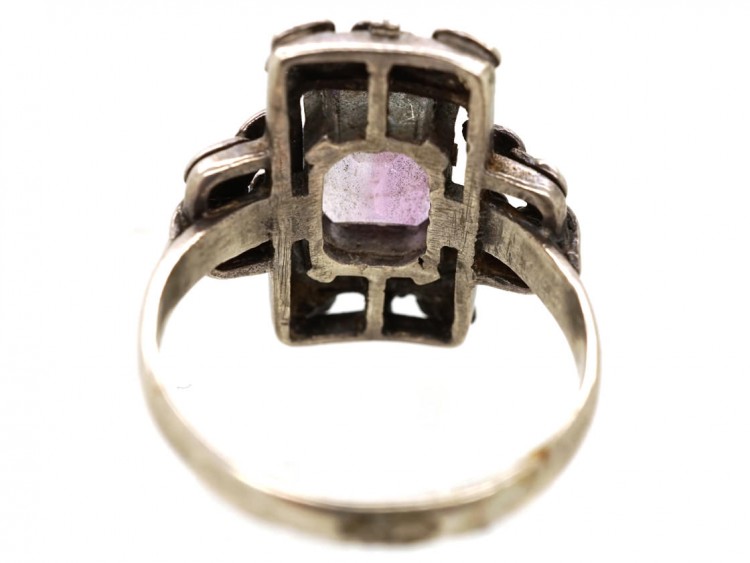 Bernard Instone Silver Amethyst Ring