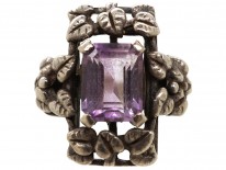 Bernard Instone Silver Amethyst Ring
