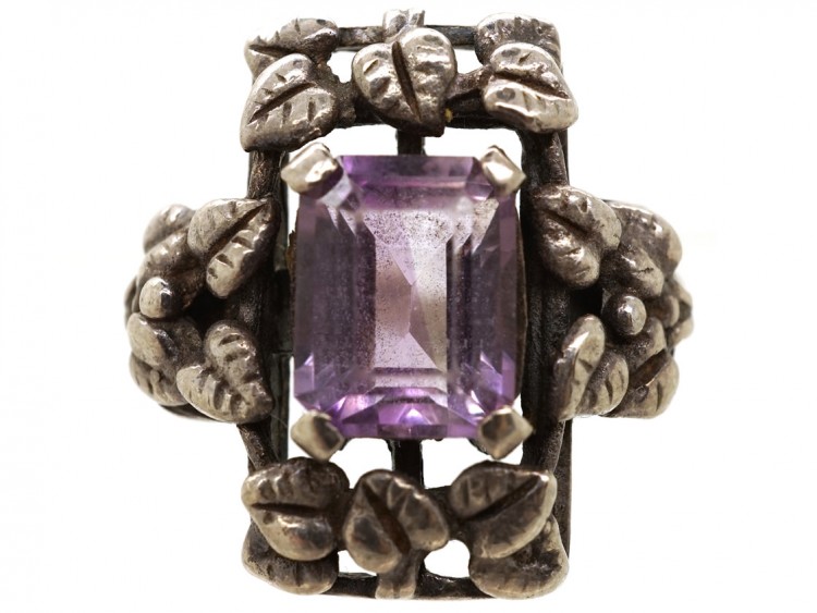 Bernard Instone Silver Amethyst Ring