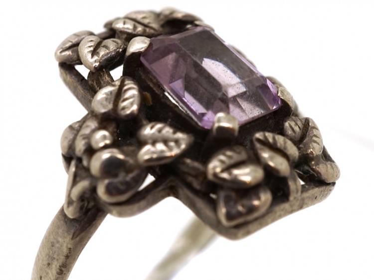 Bernard Instone Silver Amethyst Ring