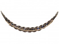 Edwardian Sapphire ​& Diamond Crescent Brooch
