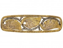 Theodor Fahrner Silver Gilt ​& Marcasite Art Deco Brooch