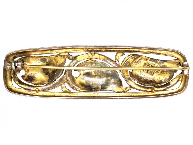Theodor Fahrner Silver Gilt ​& Marcasite Art Deco Brooch