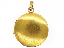 Art Nouveau 18ct Gold Locket of a Lady