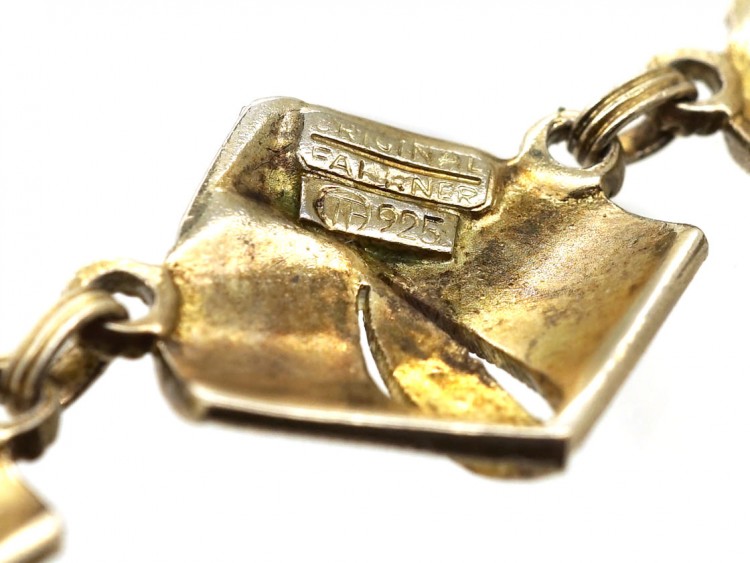 Theodor Fahrner Art Deco Silver Gilt ​& Marcasite Necklace