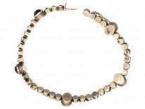 Art Deco Silver, Blue ​& White Paste Bracelet