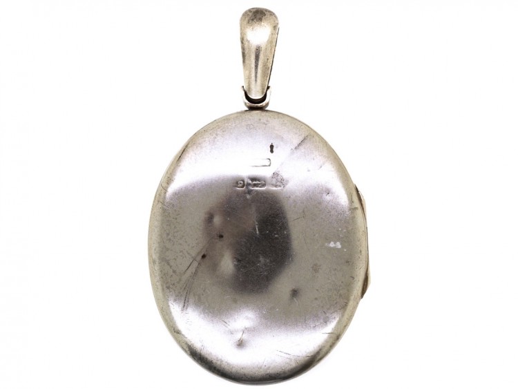 Victorian Silver Locket With Layered Detail