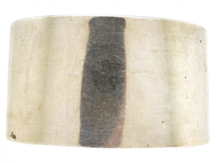 Victorian Silver Aesthetic Period Wide Bangle