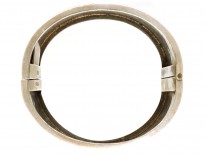 Victorian Silver Aesthetic Period Wide Bangle