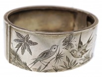 Victorian Silver Swallow Design Bangle