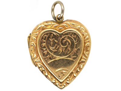 Edwardian 9ct Back ​& Front Heart Shaped Locket