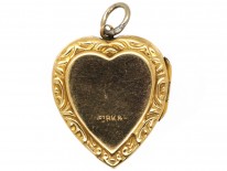 Edwardian 9ct Back ​& Front Heart Shaped Locket