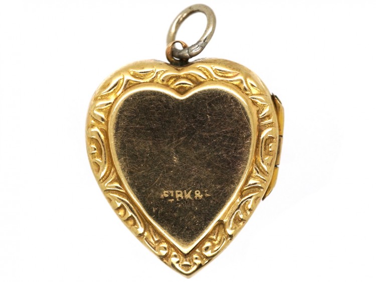 Edwardian 9ct Back ​& Front Heart Shaped Locket