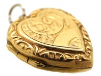 Edwardian 9ct Back ​& Front Heart Shaped Locket