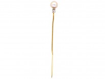 Pearl ​& Diamond Tie Pin