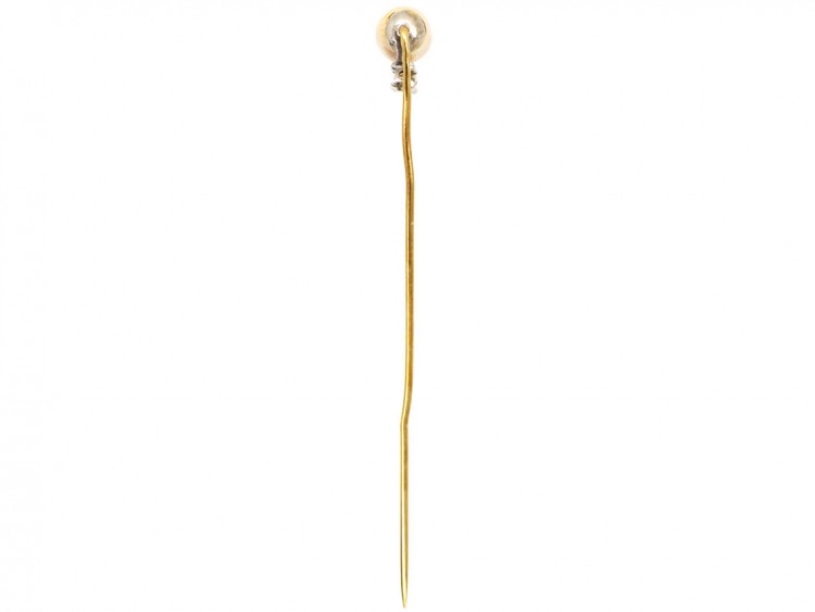Pearl ​& Diamond Tie Pin