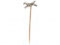 Edwardian Diamond Set Stick Pin of a Galloping Horse