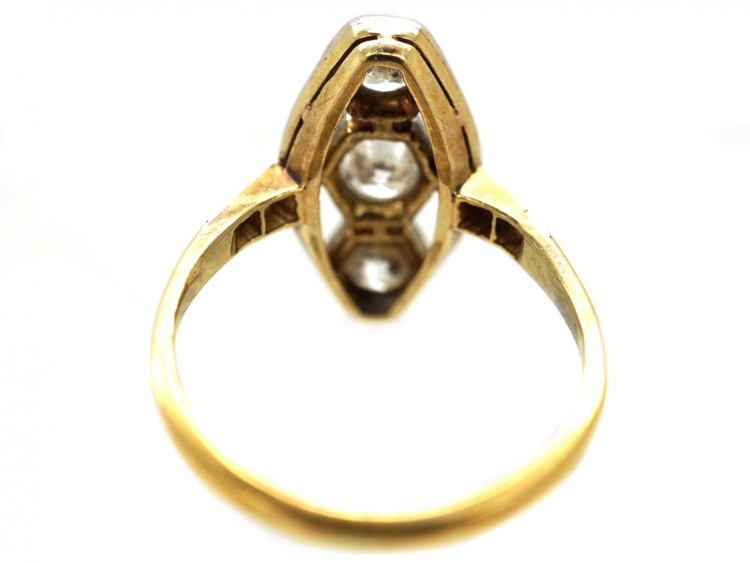 Art Deco Three Stone Diamond Ring