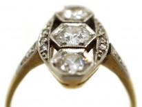 Art Deco Three Stone Diamond Ring