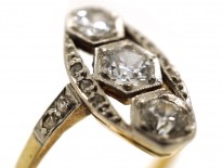 Art Deco Three Stone Diamond Ring