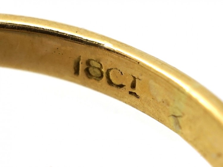 Edwardian 18ct Gold, Platinum Sapphire ​& Diamond Crossover Ring