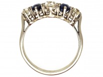 18ct White Gold, Sapphire ​& Diamond Five Stone Ring