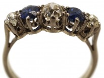 18ct White Gold, Sapphire ​& Diamond Five Stone Ring