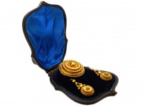 Victorian 15ct Gold Brooch ​& Earrings Set in Original Case