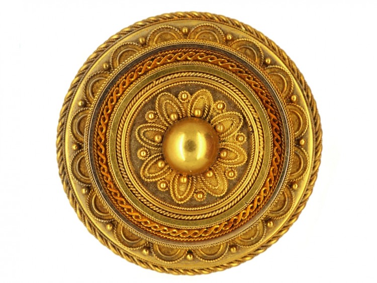 Victorian 15ct Gold Brooch ​& Earrings Set in Original Case