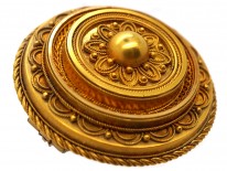 Victorian 15ct Gold Brooch ​& Earrings Set in Original Case